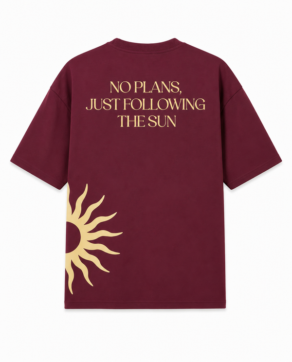 Following the Sun — Burgundy Unisex Tee