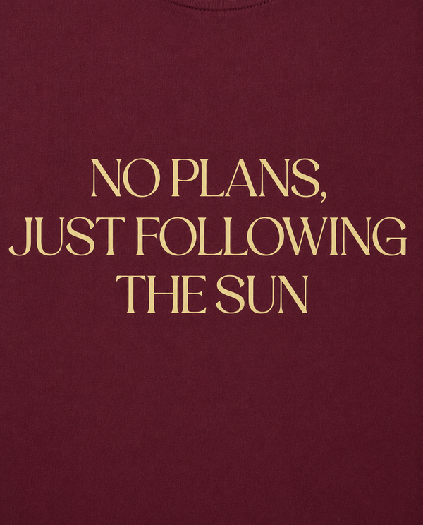 Following the Sun — Burgundy Unisex Tee