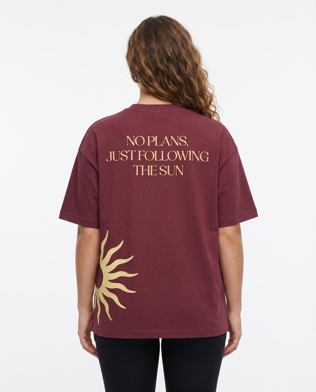 Following the Sun — Burgundy Unisex Tee