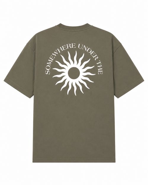 Somewhere Under the Sun — Olive Green Unisex Tee