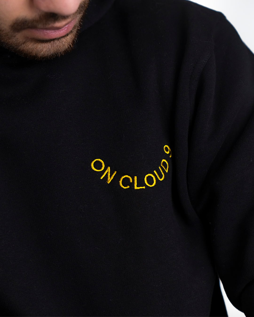 Black "On Cloud 9" Unisex Long Sleeve Comfy Hoodie :)