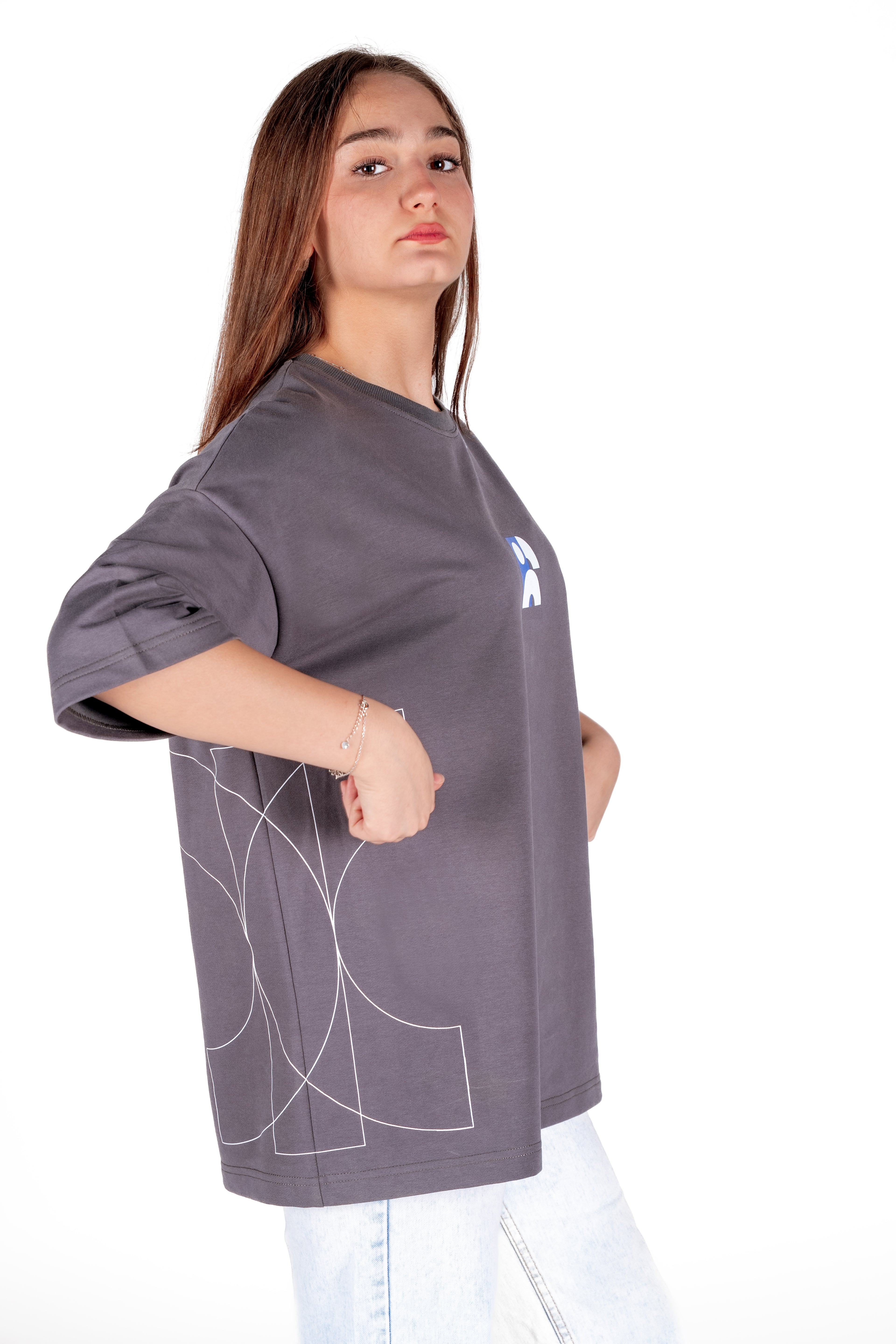 Oversized "Sad But Tanned" Gray Unisex T-Shirt