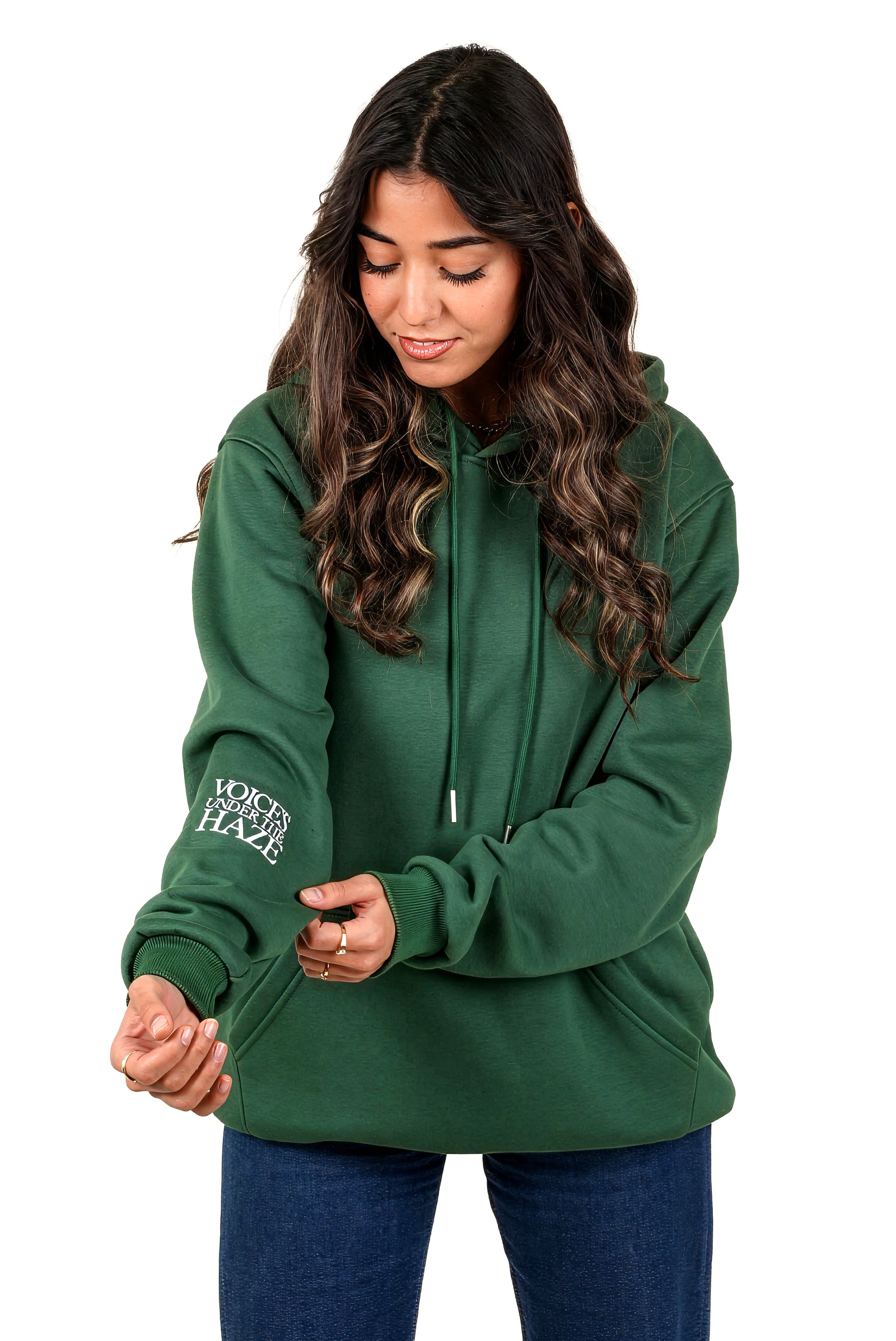 Green "Voices Under The Haze" Unisex Hoodie