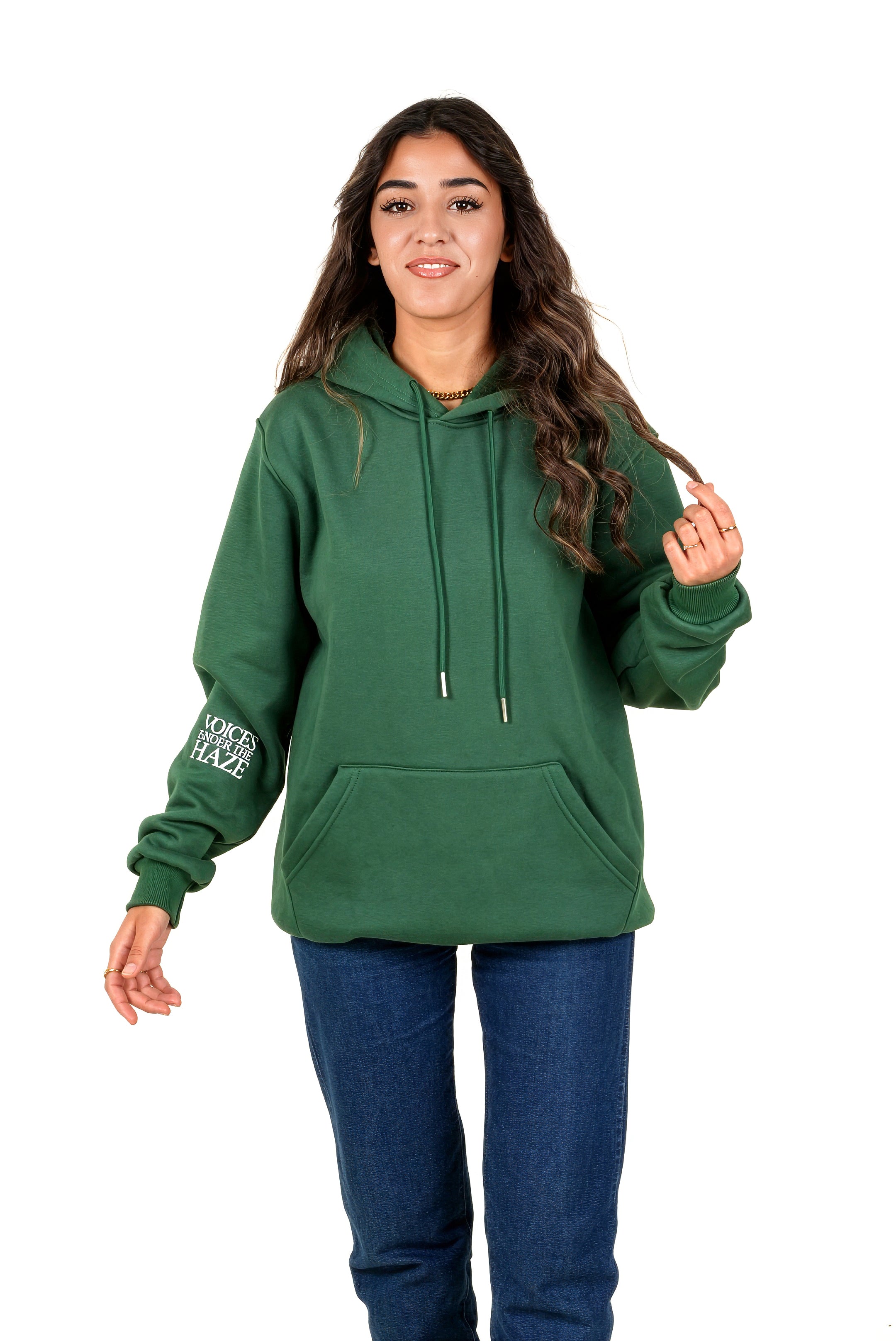 Green "Voices Under The Haze" Unisex Hoodie