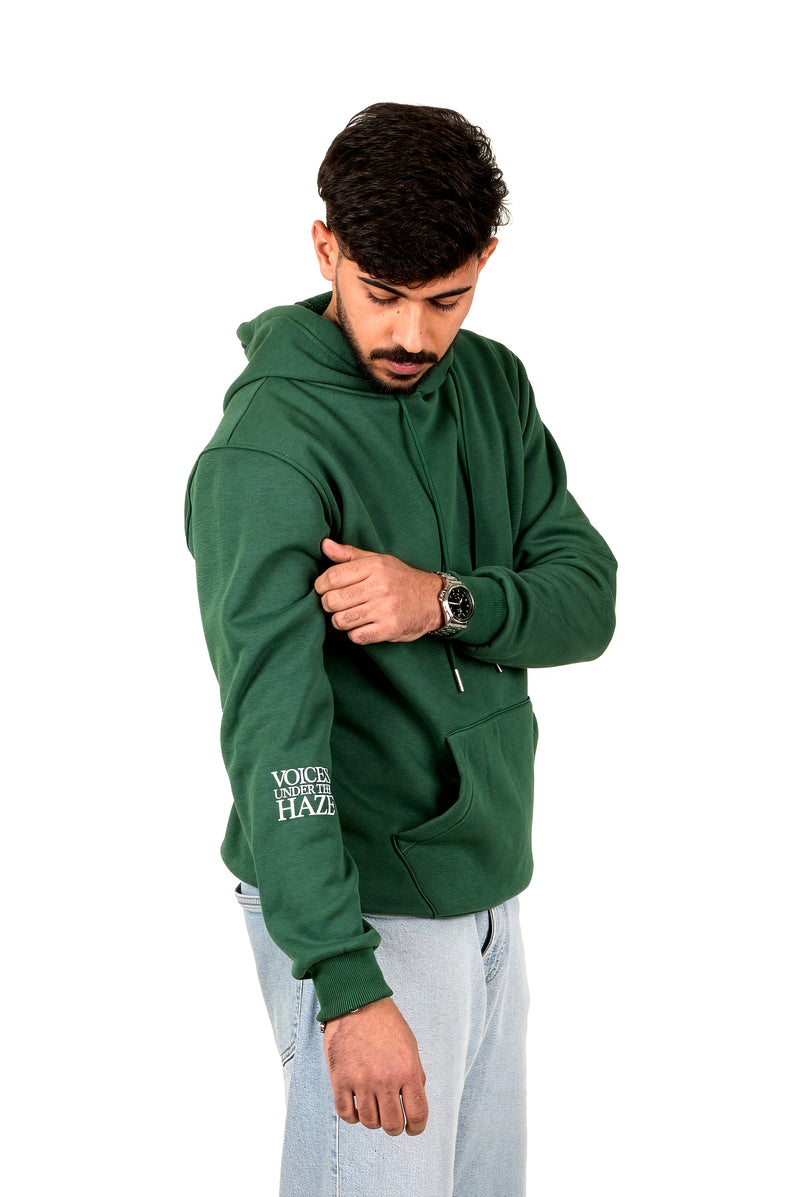 Green "Voices Under The Haze" Unisex Hoodie