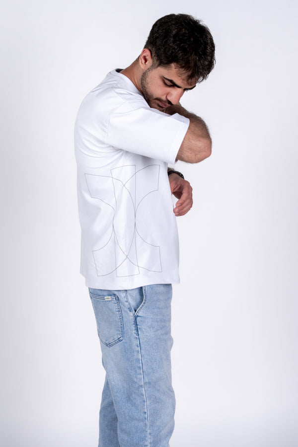 Oversized "Catching Feels By The Beach" White Unisex T-Shirt
