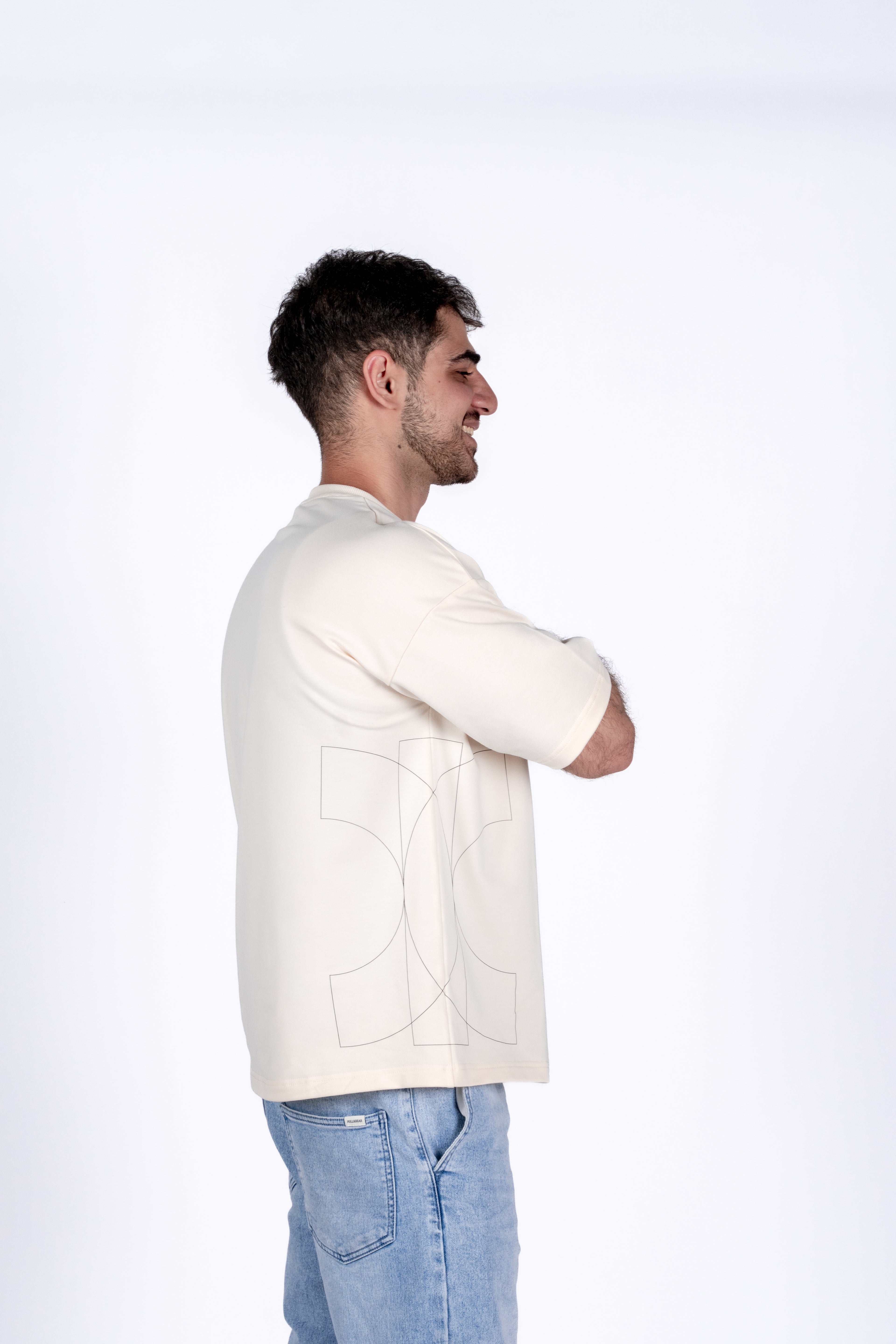 Oversized "Dancing With The Waves" Creamy Unisex T-Shirt